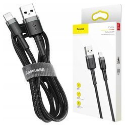 Kabel USB- Lightning 2M do iPhone 7 8 Xs 11 Baseus Czarny