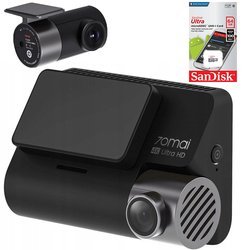 Kamera samochodowa 70mai Smart Dash Cam 4K A800 + Kamera wsteczna RC06 + karta 64GB 100MB/s