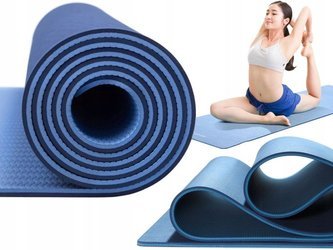 Mata do ćwiczeń  Fitness Yunmai TPE Yoga niebieska
