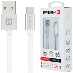 SWISSTEN Biały Kabel USB - USB-C 1,2m 3A