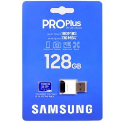 Samsung Karta pamięci PRO Plus MicroSD 128GB 130MB/s + czytnik