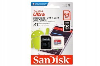 SanDisk Karta pamięci 64GB 120MB/s Ultra microSDXC
