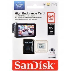 SanDisk Karta pamięci 64GB High Endurance microSDXC do monitoringu