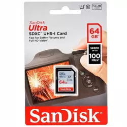 SanDisk Karta pamięci ULTRA SDXC 64GB 100MB/s C10 UHS-I