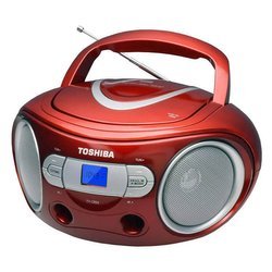 Toshiba Czerwony Radioodtwarzacz FM CD CRS9