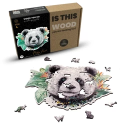 Wood You Do Puzzle drewniane Puszysta Panda | Fluffy Panda | 140 elementów | A4