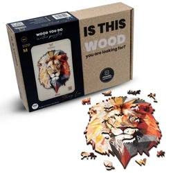 Wood You Do Puzzle drewniane Silny Lew | Strong Lion | 100 elementów | A5