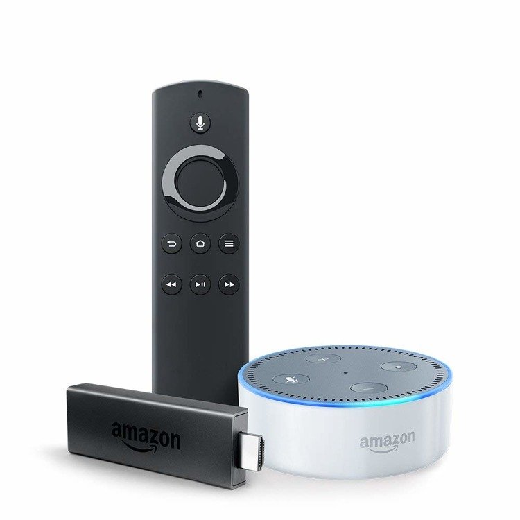 Amazon Fire TV Stick z pilotem Alexa + głośnik ECHO DOT 2 ...