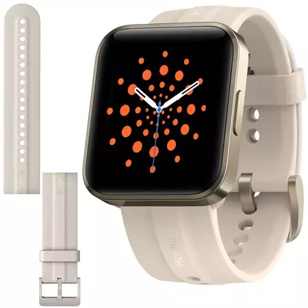 70mai Beżowy Smartwatch Zegarek sportowy Maimo Watch Flow + beżowy wymienny pasek