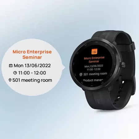70mai Czarny Smartwatch Zegarek sportowy Maimo Watch R GPS + Beżowy wymienny pasek