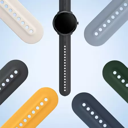 70mai Czarny Smartwatch Zegarek sportowy Maimo Watch R GPS + Beżowy wymienny pasek