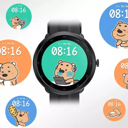 70mai Czarny Smartwatch Zegarek sportowy Maimo Watch R GPS + świąteczne opakowanie