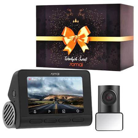 70mai Kamera samochodowa Smart Dash Cam 4K A800S + Kamera wsteczna RC06 + świąteczne opakowanie