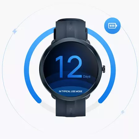 70mai Niebieski Smartwatch Zegarek sportowy Maimo Watch R GPS + Pomarańczowy wymienny pasek