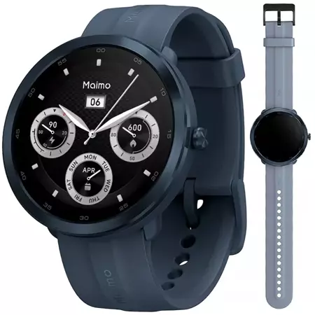 70mai Niebieski Smartwatch Zegarek sportowy Maimo Watch R + Niebieski wymienny pasek