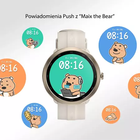 70mai Złoty Smartwatch Zegarek sportowy Maimo Watch R GPS
