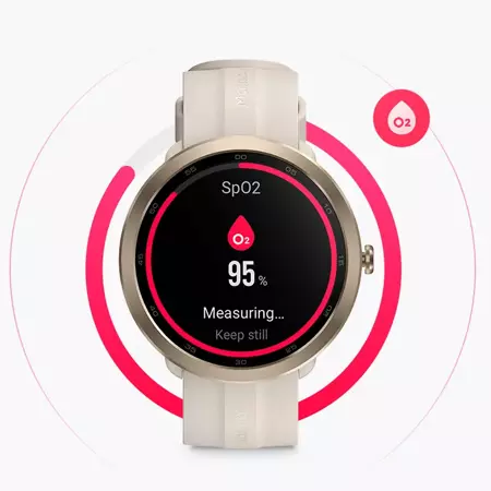 70mai Złoty Smartwatch Zegarek sportowy Maimo Watch R GPS + Beżowy wymienny pasek