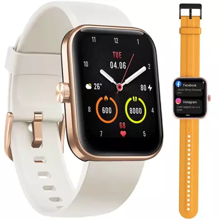 70mai Złoty Smartwatch Zegarek sportowy Maimo + pomarańczowy wymienny pasek
