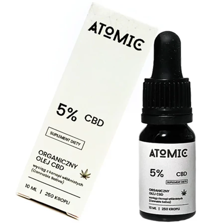 Atomic Organiczny olej konopny 5% CBD