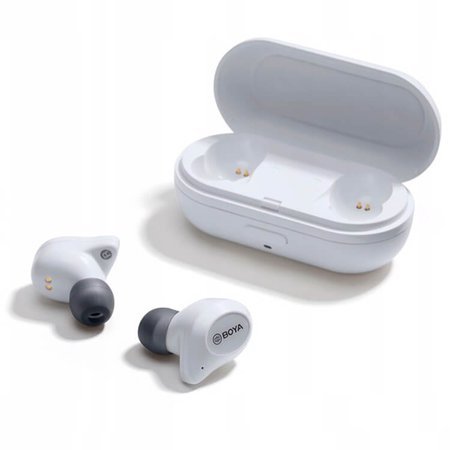 BOYA Białe Słuchawki bezprzewodowe Bluetooth AP1