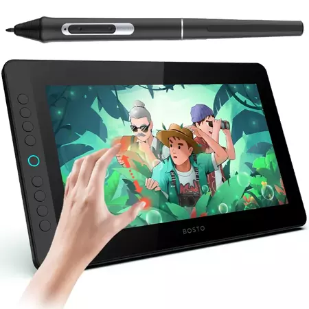 Bosto Tablet graficzny BT-12HDK-T 11.6'' LCD z panelem dotykowym piórem + świąteczne opakowanie