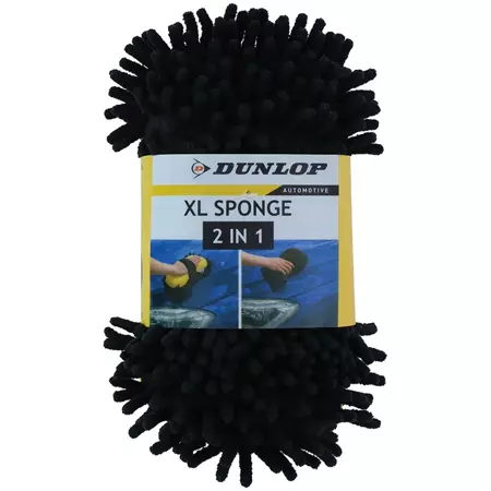 Dunlop Gąbka dwustronna do mycia auta z mikrofibrą 2w1