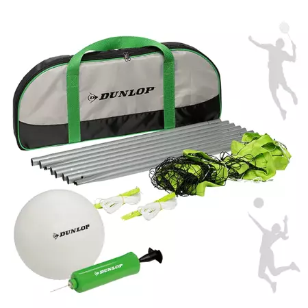 Dunlop Zestaw do siatkówki plażowej badmintona z piłką Volleyball Set 6m