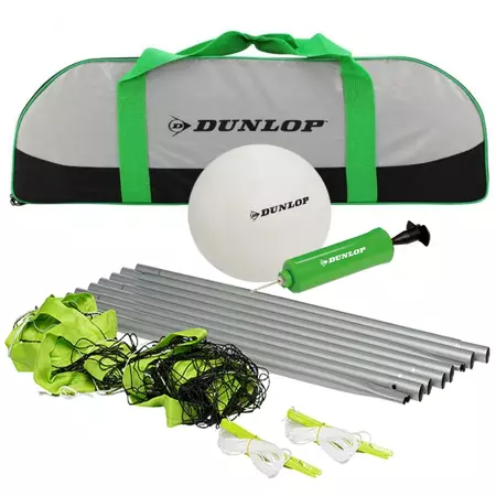 Dunlop Zestaw do siatkówki plażowej badmintona z piłką Volleyball Set 6m