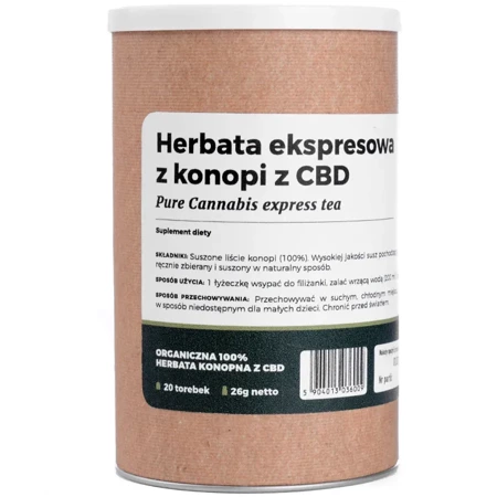 Hempfarm Ekspresowa herbata konopna z CBD 20 torebek