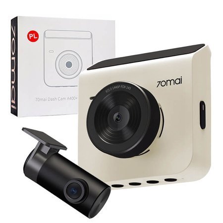 Kamera samochodowa 70mai Dash Cam A400 + kamera wsteczna RC09 Biały