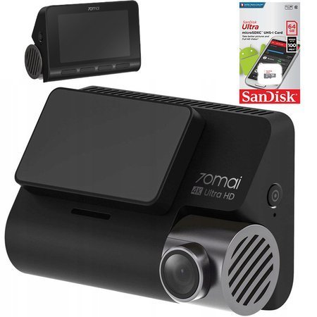 Kamera samochodowa 70mai Smart Dash Cam 4K A800 + karta 64GB 100MB/s