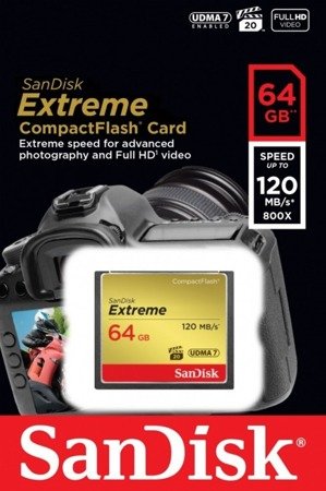 Karta pamięci SanDisk EXTREME CF 64 GB / 120 Mb/s