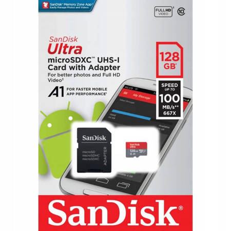 Karta pamięci SanDisk ULTRA Micro SDXC 128GB 100MB/s