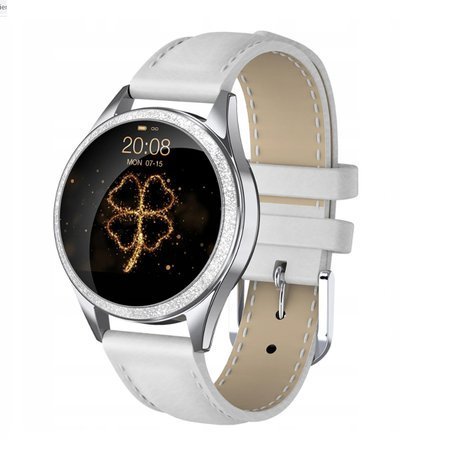 Kingwear Biały Smartwatch damski zegarek KW20