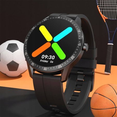 Kingwear Czarny Smartwatch Zegarek sportowy G1