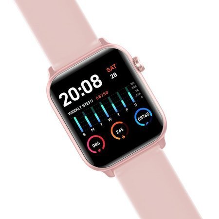 Kingwear Różowy Smartwatch zegarek sportowy KW37 PRO
