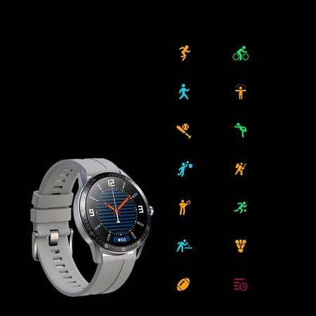 Kingwear Szary Smartwatch Zegarek sportowy G1