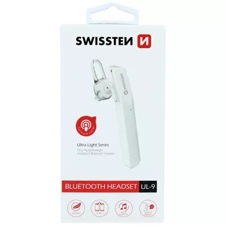 SWISSTEN Bezprzewodowy zestaw słuchawkowy BLUETOOTH HEADSET ULTRA LIGHT UL-9