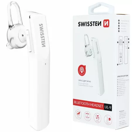 SWISSTEN Bezprzewodowy zestaw słuchawkowy BLUETOOTH HEADSET ULTRA LIGHT UL-9