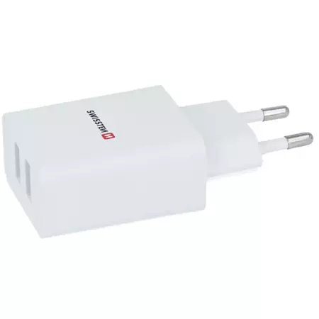 SWISSTEN Biała Ładowarka sieciowa 2xUSB 2,1A