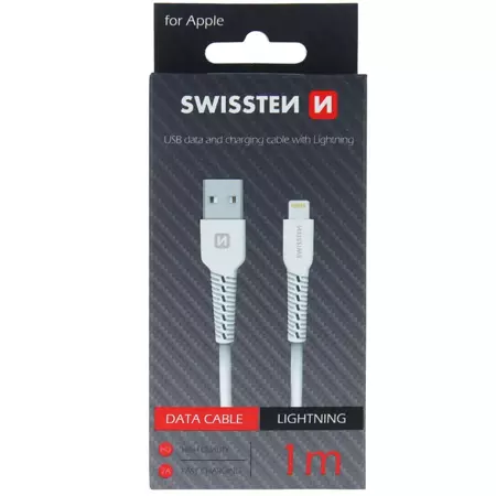 SWISSTEN Biały Kabel USB- Lightning 1M do iPhone