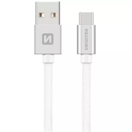 SWISSTEN Biały Kabel USB - USB-C 2m 3A