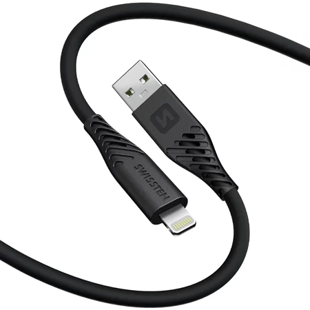 SWISSTEN Czarny Kabel USB - Lightning 1,5m 60W do iPhone