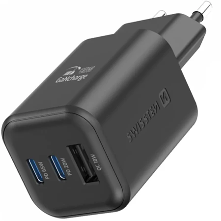 SWISSTEN Ładowarka sieciowa 2xUSB-C 1xUSB-A 65W GaN Charge