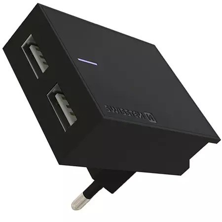 SWISSTEN Ładowarka sieciowa podróżna 2xUSB 3A