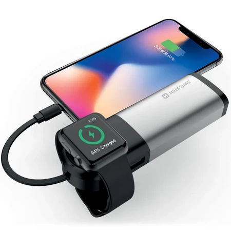 SWISSTEN Powerbank 6700 mAh z ładowaniem bezprzewodowym Apple Watch