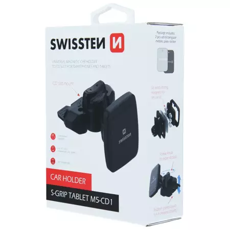 SWISSTEN Uchwyt samochodowy na magnes do slotu CD S-GRIP M5-CD1