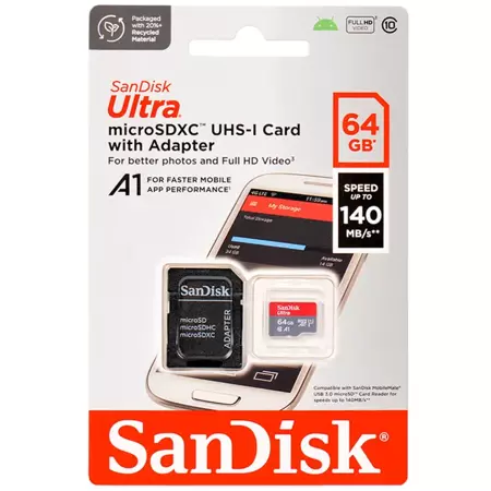 SanDisk Karta pamięci 64B 140 MB/s Ultra microSDXC