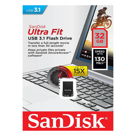 SanDisk Pendrive 32GB 130MB/s USB 3.1 Ultra Fit
