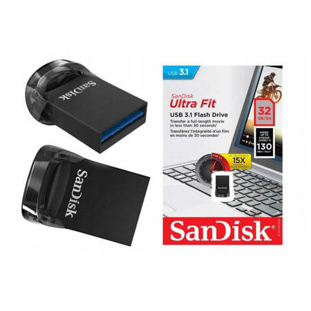 SanDisk Pendrive 32GB 130MB/s USB 3.1 Ultra Fit